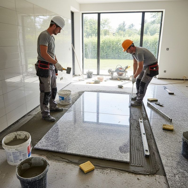 Marble Tile Floor Installation in Kansas City, KS