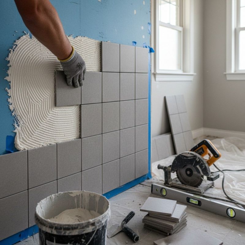 Tile Shower Floor Installation in Conroe, TX